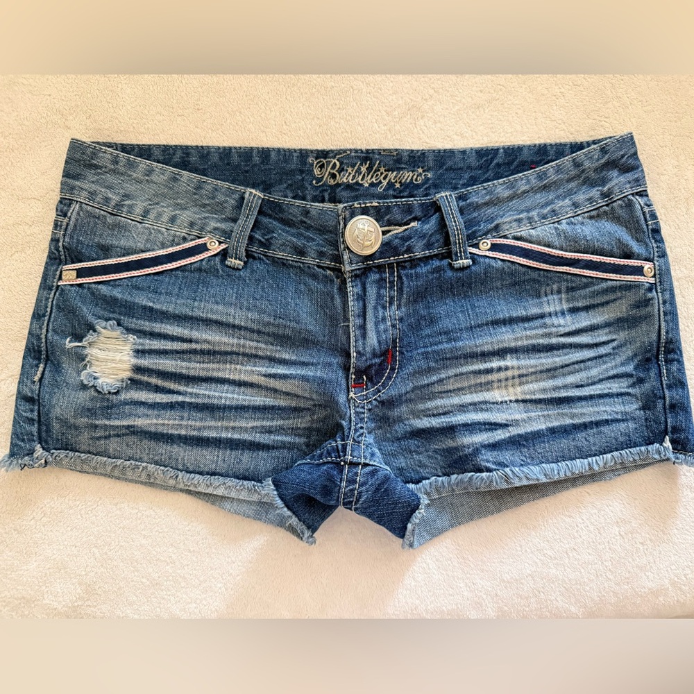 Bubblegum Denim Mini Jean Shorts Juniors Size 11/12